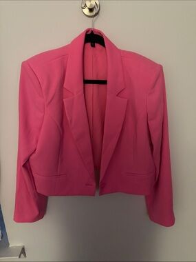 Express Hot Pink Cropped Blazer